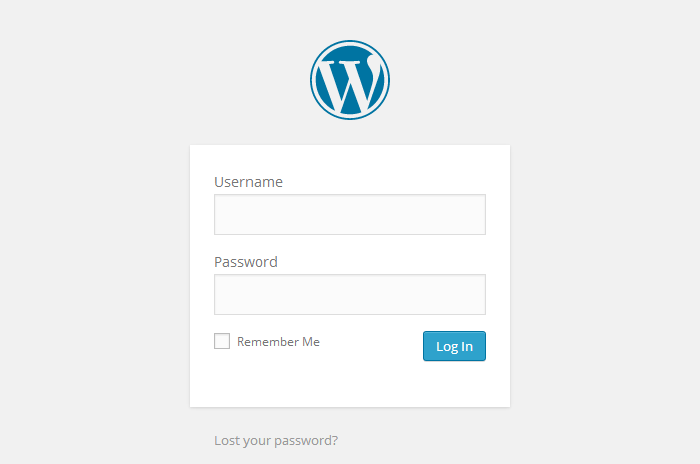 WordPress Login Screen