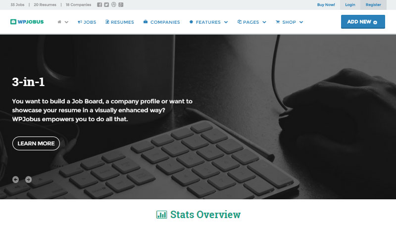 WPJobus Homepage 3-in-1
